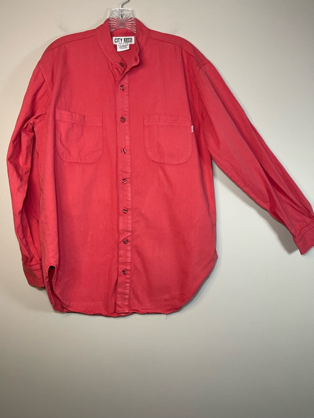Vintage City Jean Women's Red Button-Down Shirt